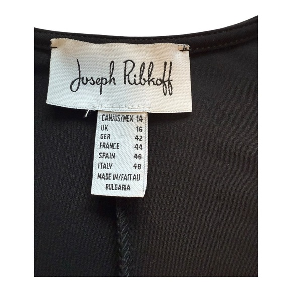 Joseph Ribkoff Harem Drape Cold Shoulder Zip Jumpsuit Stretch - Size 14 - Picture 8 of 15